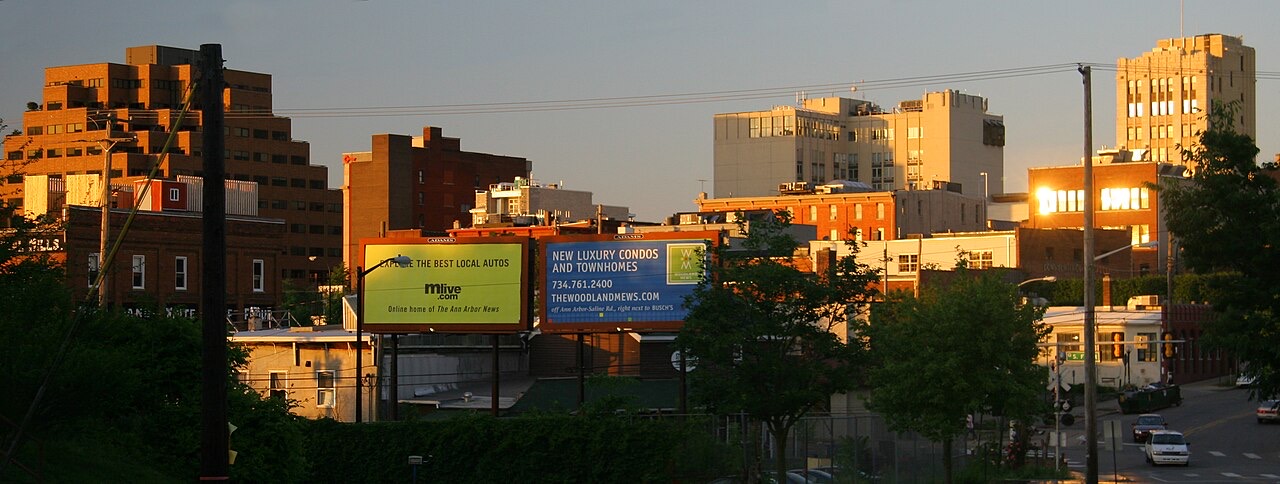 Panoramic view of downtown Ann Arbor, Michigan
